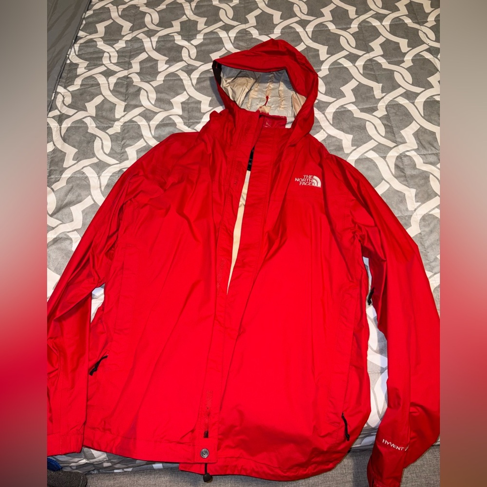 The North Face Red and Beige Jacket